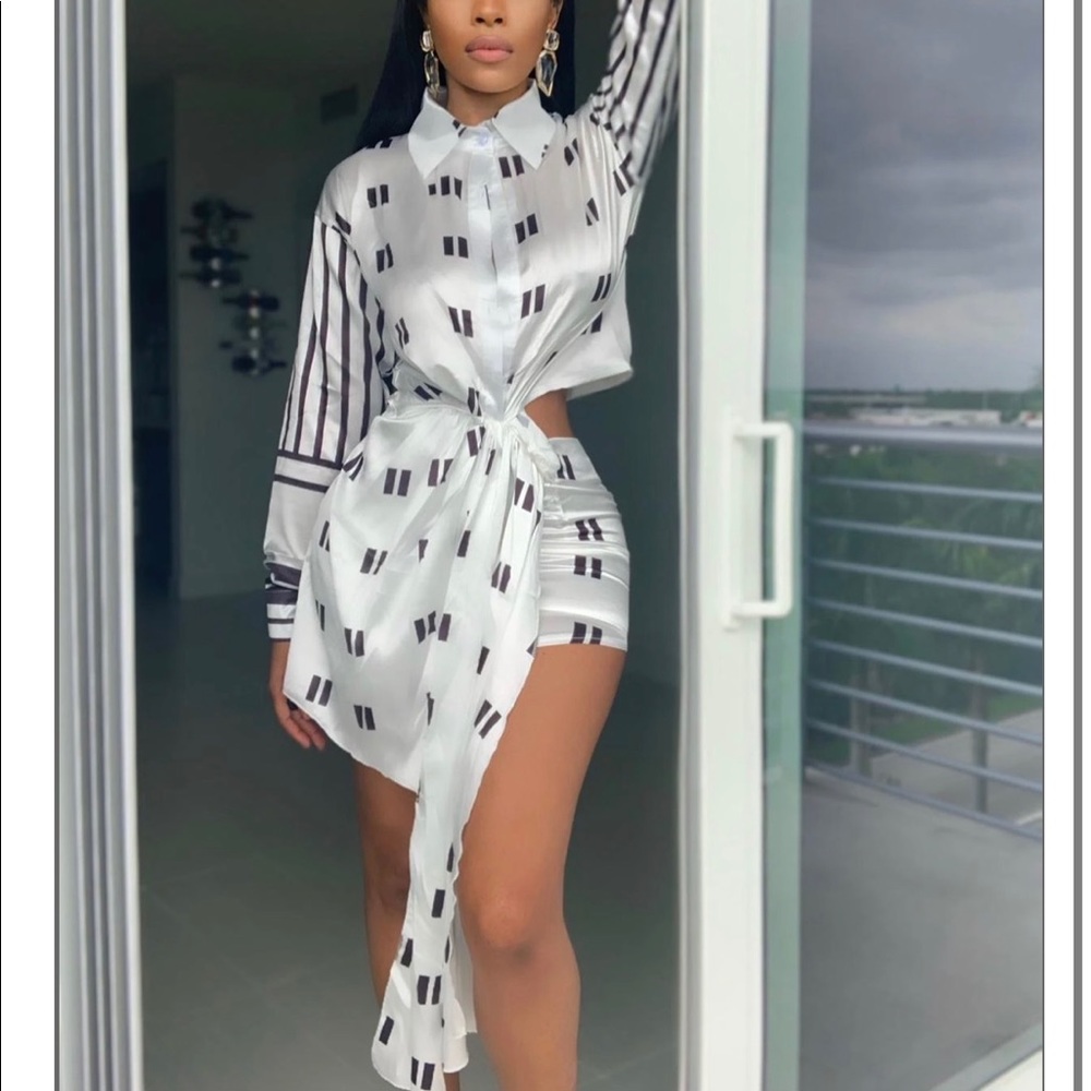 Savage Button Up Mini Dress